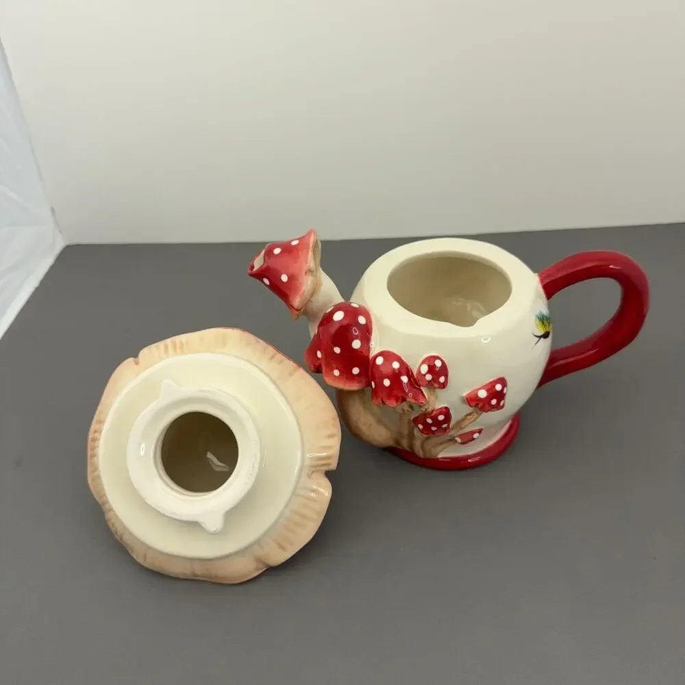 Mushroom Teapot Blue Sky Clayworks Ceramic Heather Goldminc 23524 Fairycore